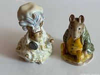 Lady Mouse figurine and Samuel Whiskers figurine front view