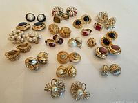 Group overview of all clip-on earring pairs