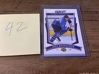 Front of 2007-08 Upper Deck MVP Ilya Kovalchuk hockey card in protective sleeve
