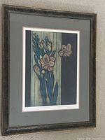 Full view of framed Shigeru Narikawa print