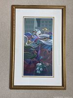 Full view of framed lithograph
