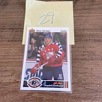 Front view of Steve Yzerman 1991-92 Upper Deck All-Star card in sleeve