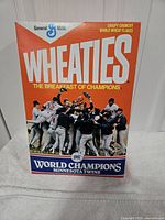 Front of 1987 Minnesota Twins World Champions Wheaties box