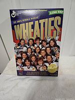 Front panel of 1999 Wheaties U.S. Olympic Women’s Ice Hockey cereal box