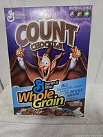 Front of sealed Count Chocula cereal box, 10.75 oz, General Mills Whole Grain label