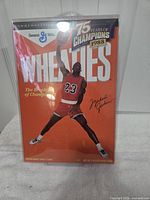 Front of Michael Jordan Wheaties box in plastic case