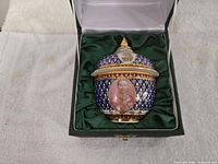 Porcelain lidded bowl in presentation case