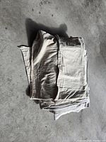 Stacked canvas drop cloths