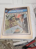 Front page of The Province Farewell to Diana supplement