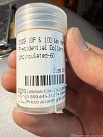 Littleton Coin Co. roll label showing item details