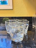 Five hammered-texture lowball tumblers