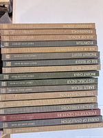 Stacked spines of 18 Time-Life Great Ages of Man books