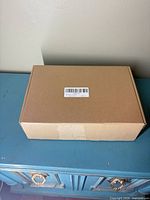 Sealed cardboard box with barcode