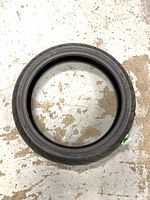 Full view of unmounted motorcycle tire