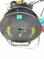 Front view of Strapex strapping cart with reel