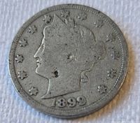 Obverse view showing Liberty head, stars, and date 1899