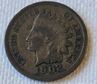 Obverse showing 1902 date and Indian Head design
