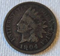 Obverse of 1904 Indian Head Cent