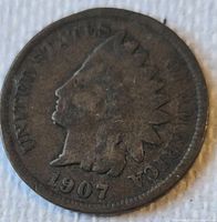 Obverse of 1907 Indian Head Cent