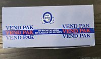 Closed O-Pee-Chee Vend Pak box displaying branding and 500 sportscards text