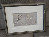 full view of framed Bateman print with mat and frame