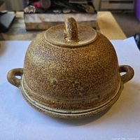 covered butter dish assembled