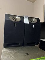 Front view of both Bose 201 V speakers