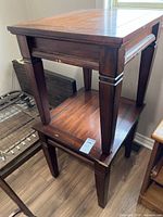 Both side tables stacked showing overall design and finish