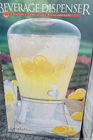 Retail box showing CreativeWare 3-gallon unbreakable polycarbonate beverage dispenser with image of product