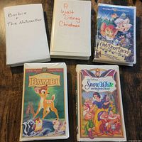 Front view of all five VHS clamshells