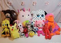Group shot of all plush toys