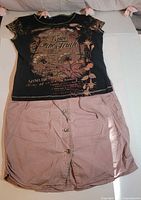 Shirt and skirt full view