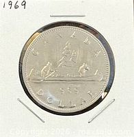 Full view of coin in holder