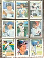 Fronts of nine 1989 Upper Deck cards in sleeve