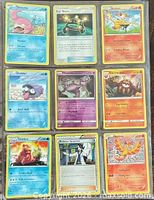 Front view showing all nine cards in sleeve