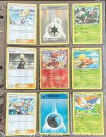 Front view of all nine cards in binder sleeve