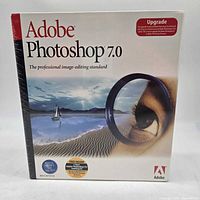 Front of sealed Adobe Photoshop 7.0 Upgrade big box