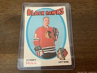 Front of Bobby Hull 1970-71 OPC card in sleeve