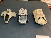 All three G.I. Joe vehicles side by side