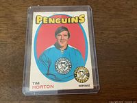 Front of Tim Horton O-Pee-Chee card in sleeve