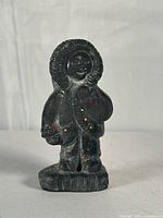 Front view of soapstone Arctic figure