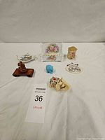 Group view of all nine keepsake items