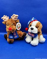 Front view of both plush toys