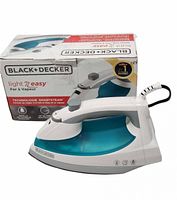 Boxed Black+Decker Light 'N Easy steam iron showing product and packaging