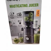Front view of Canoly C03 juicer retail box displaying product image and features