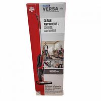 Retail box showing Dirt Devil Versa 16V cordless 3-in-1 stick vacuum