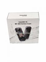 Front of retail box showing Insta360 X5 8K 360 Action Cam graphics
