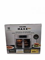Retail box front showing Kalorik MAXX Advance 26-qt digital air fryer oven image and features