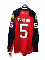 Back view showing EKBLAD name, number 5 with signature, Reebok branding