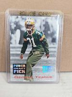 Front of George Teague Power Pick rookie card in case